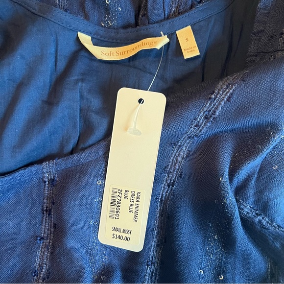 Soft Surroundings NWT $150 Kara Shimmer Tiered Sequin Maxi Dress Size M - Picture 11 of 11